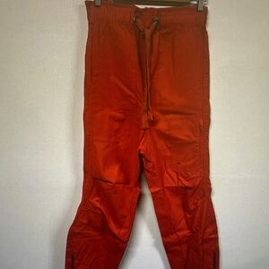 Free People Red Drawstring Jogger Pants